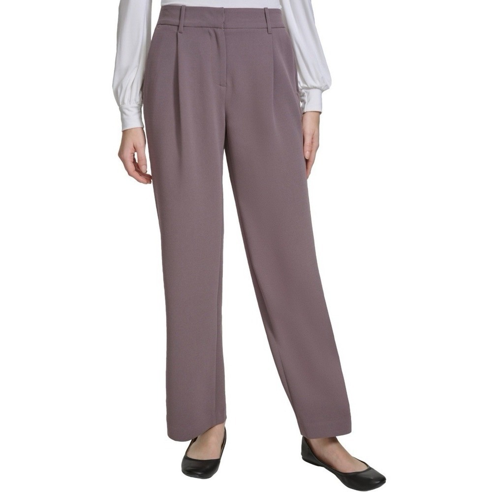 DKNY High Waist Wide Leg Pants Career Business Women's Size 6 Taupe NWT